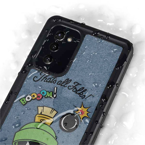 Looney Tunes Marvin Thats All Folks Galaxy Note20 5G Waterproof Case