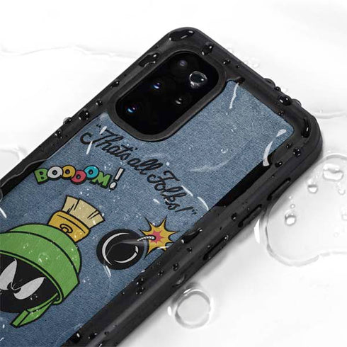 Looney Tunes Marvin Thats All Folks Galaxy S20 Plus Waterproof Case