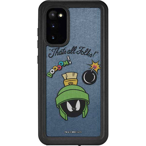 Looney Tunes Marvin Thats All Folks Galaxy S20 Waterproof Case