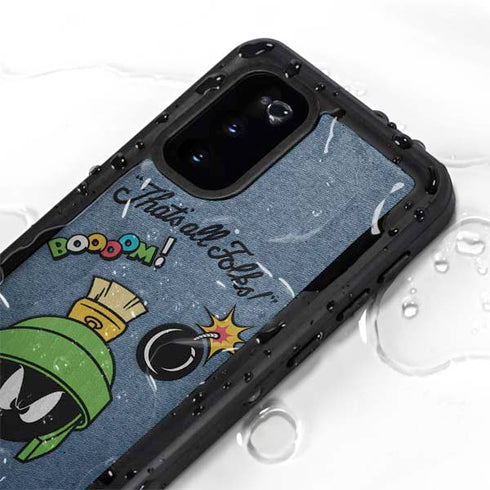 Looney Tunes Marvin Thats All Folks Galaxy S20 Waterproof Case