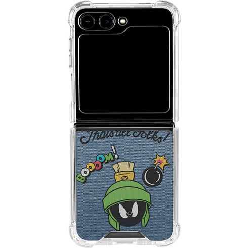 Looney Tunes Marvin Thats All Folks Galaxy Z Flip5 5G Clear Case