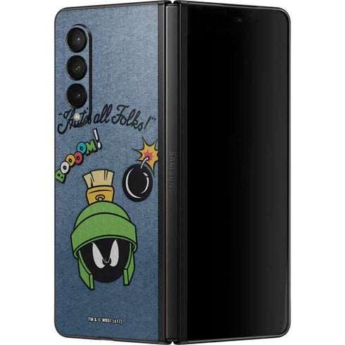 Looney Tunes Marvin Thats All Folks Galaxy Z Fold3 5G Skin