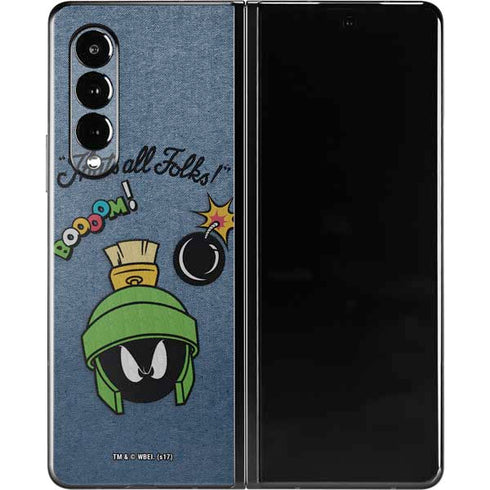 Looney Tunes Marvin Thats All Folks Galaxy Z Fold3 5G Skin