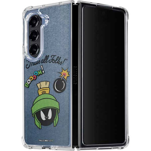 Looney Tunes Marvin Thats All Folks Galaxy Z Fold5 5G Clear Case