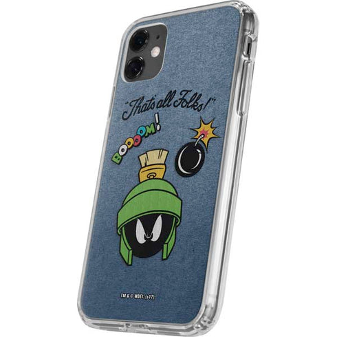 Looney Tunes Marvin Thats All Folks iPhone 11 Clear Case