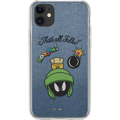 Looney Tunes Marvin Thats All Folks iPhone 11 Clear Case