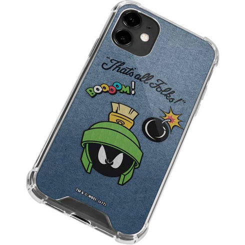 Looney Tunes Marvin Thats All Folks iPhone 12 Clear Case