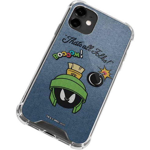 Looney Tunes Marvin Thats All Folks iPhone 12 Mini Clear Case