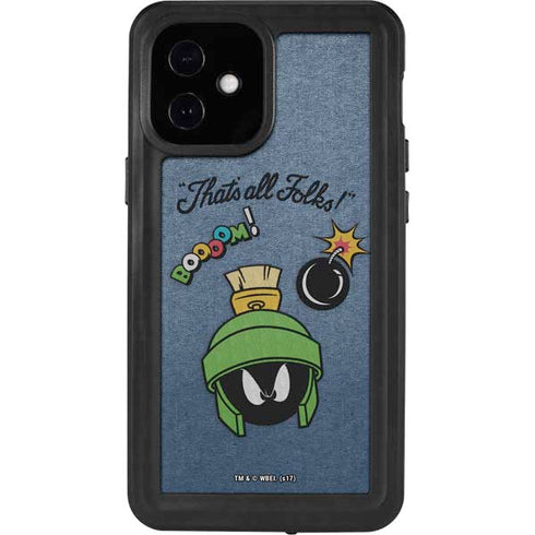 Looney Tunes Marvin Thats All Folks iPhone 12 Mini Waterproof Case