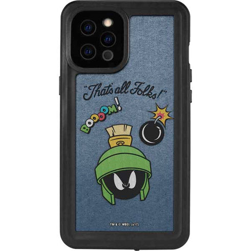 Looney Tunes Marvin Thats All Folks iPhone 12 Pro Max Waterproof Case