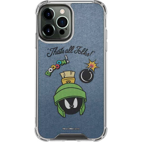 Looney Tunes Marvin Thats All Folks iPhone 13 Pro Max Clear Case