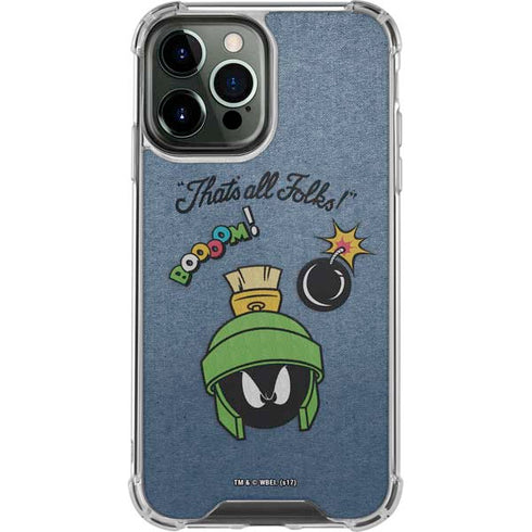Looney Tunes Marvin Thats All Folks iPhone 14 Pro Max Clear Case