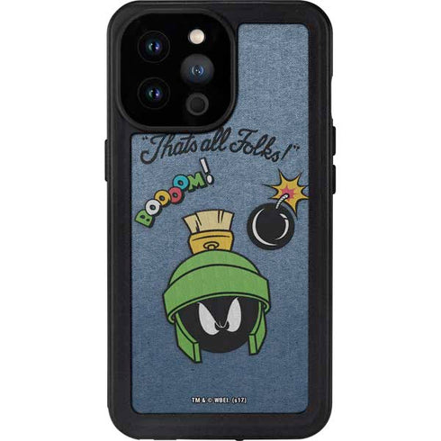 Looney Tunes Marvin Thats All Folks iPhone 14 Pro Max Waterproof Case