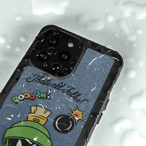 Looney Tunes Marvin Thats All Folks iPhone 14 Pro Max Waterproof Case