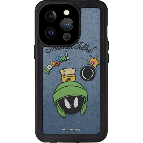 Looney Tunes Marvin Thats All Folks iPhone 14 Pro Waterproof Case