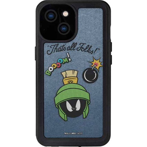Looney Tunes Marvin Thats All Folks iPhone 15 Waterproof Case