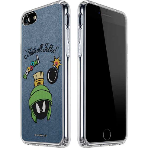 Looney Tunes Marvin Thats All Folks iPhone SE (2nd & 3rd Gen) Clear Case