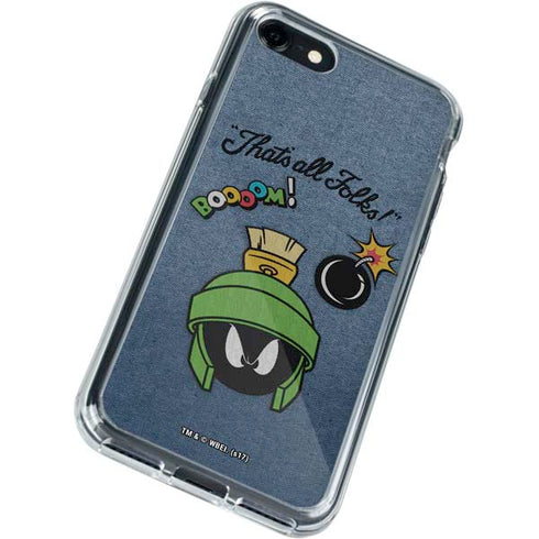 Looney Tunes Marvin Thats All Folks iPhone SE (2nd & 3rd Gen) Clear Case