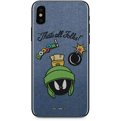 Looney Tunes Marvin Thats All Folks iPhone XS Skin