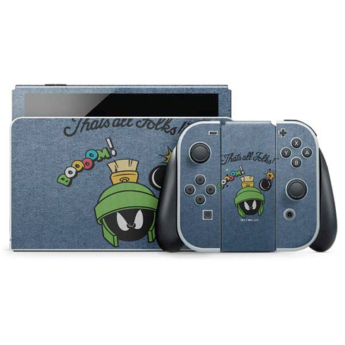 Looney Tunes Marvin Thats All Folks Nintendo Switch OLED (2021) Skin