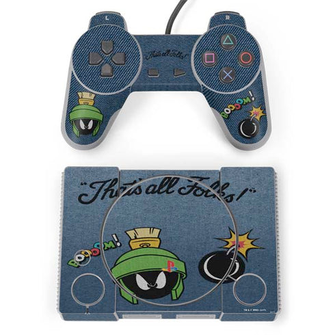 Looney Tunes Marvin Thats All Folks PlayStation Classic Bundle Skin