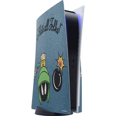 Looney Tunes Marvin Thats All Folks PS5 Console Skin