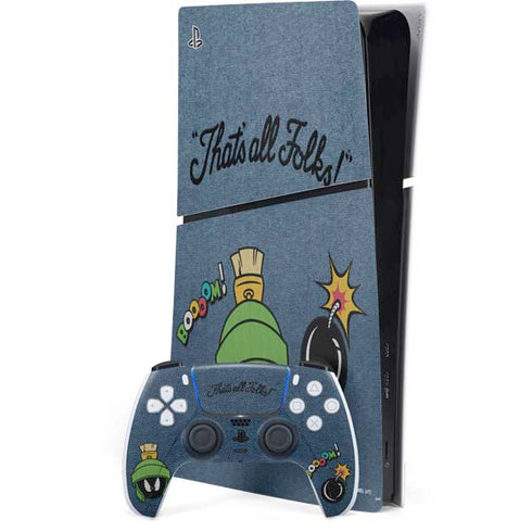 Looney Tunes Marvin Thats All Folks PS5 Slim Digital Edition Bundle Skin