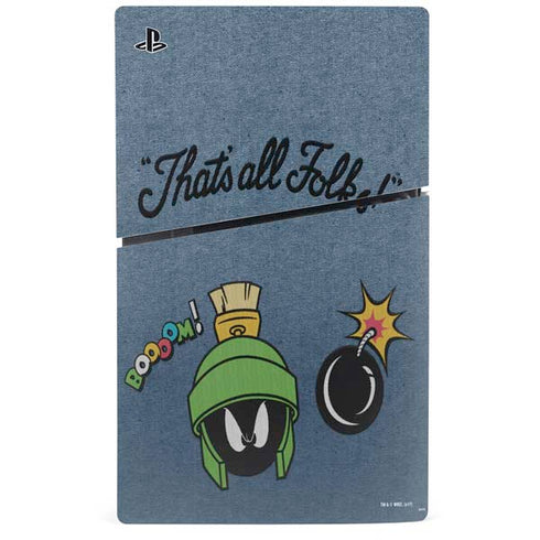 Looney Tunes Marvin Thats All Folks PS5 Slim Digital Edition Console Skin