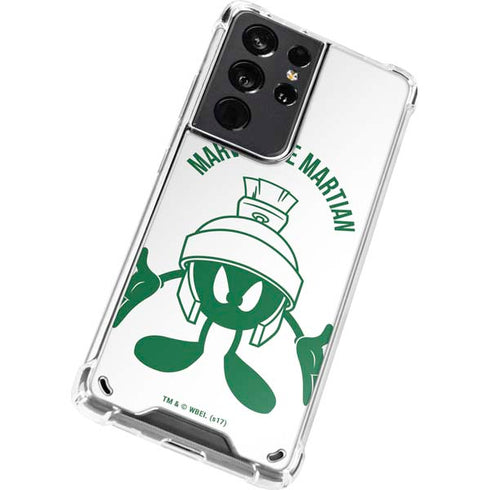Looney Tunes Marvin the Martian Big Head Galaxy S21 Ultra 5G Clear Case