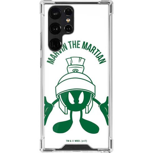 Looney Tunes Marvin the Martian Big Head Galaxy S22 Ultra Clear Case