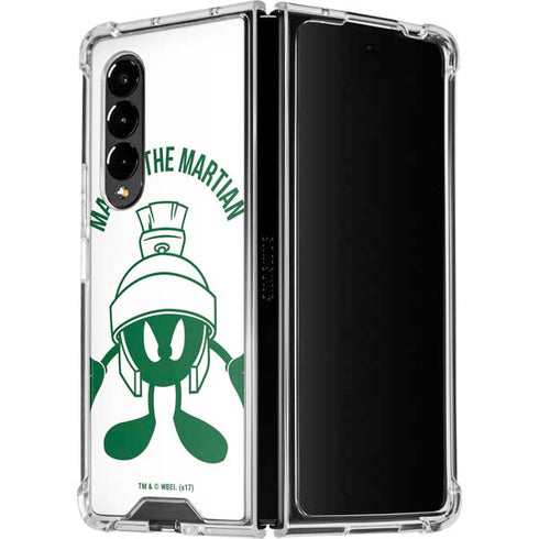 Looney Tunes Marvin the Martian Big Head Galaxy Z Fold4 5G Clear Case
