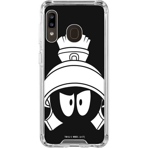 Looney Tunes Marvin the Martian Black and White Galaxy A30 Clear Case