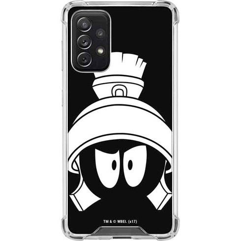 Looney Tunes Marvin the Martian Black and White Galaxy A72 5G Clear Case