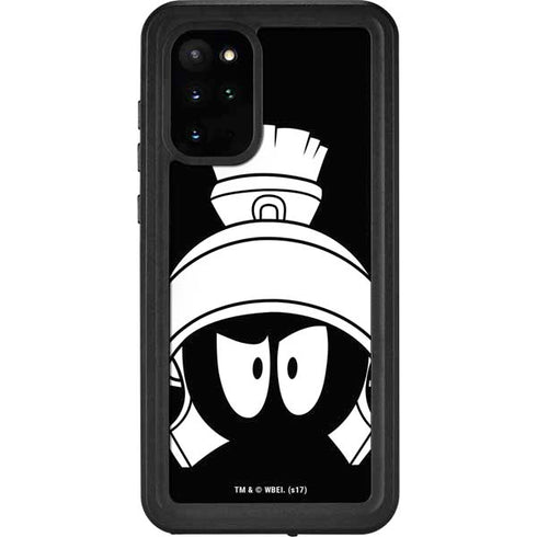 Looney Tunes Marvin the Martian Black and White Galaxy S20 Plus Waterproof Case