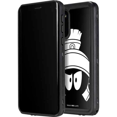 Looney Tunes Marvin the Martian Black and White Galaxy S20 Plus Waterproof Case