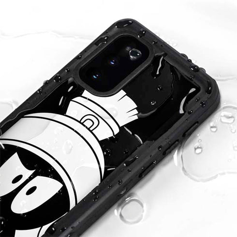 Looney Tunes Marvin the Martian Black and White Galaxy S20 Waterproof Case