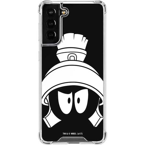 Looney Tunes Marvin the Martian Black and White Galaxy S21 FE Clear Case