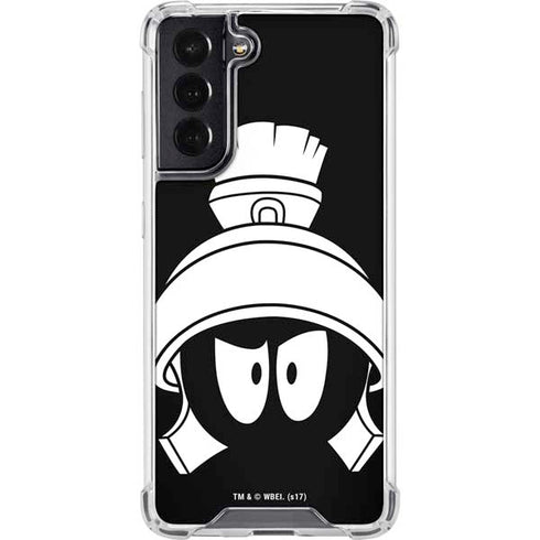 Looney Tunes Marvin the Martian Black and White Galaxy S22 Clear Case