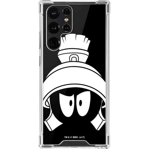 Looney Tunes Marvin the Martian Black and White Galaxy S22 Ultra Clear Case
