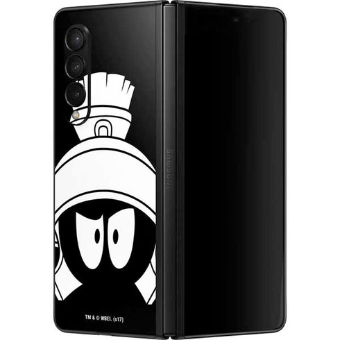 Looney Tunes Marvin the Martian Black and White Galaxy Z Fold3 5G Skin