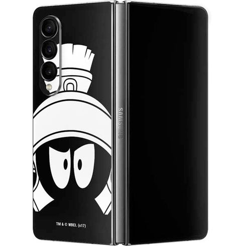 Looney Tunes Marvin the Martian Black and White Galaxy Z Fold4 5G Skin