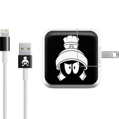 Looney Tunes Marvin the Martian Black and White iPad Charger (10W USB) Skin