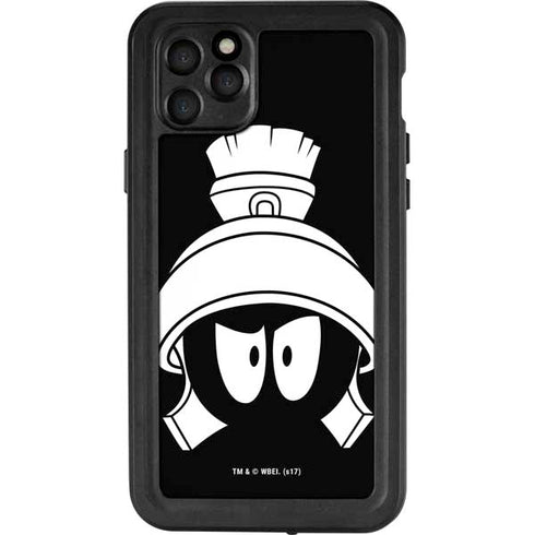 Looney Tunes Marvin the Martian Black and White iPhone 11 Pro Max Waterproof Case