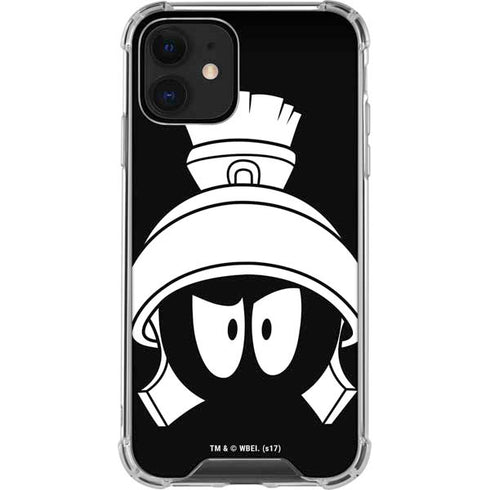 Looney Tunes Marvin the Martian Black and White iPhone 12 Clear Case