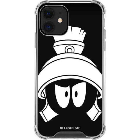 Looney Tunes Marvin the Martian Black and White iPhone 12 Mini Clear Case