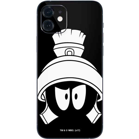 Looney Tunes Marvin the Martian Black and White iPhone 12 Skin