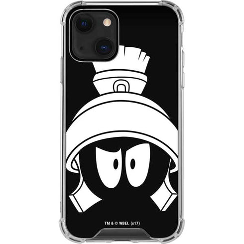 Looney Tunes Marvin the Martian Black and White iPhone 13 Mini Clear Case