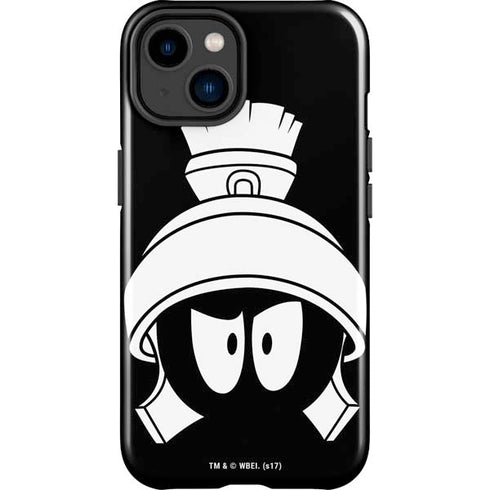 Looney Tunes Marvin the Martian Black and White iPhone 15 Plus Impact Case
