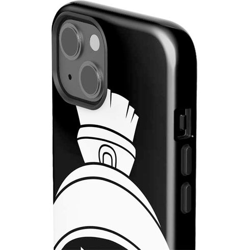 Looney Tunes Marvin the Martian Black and White iPhone 15 Impact Case