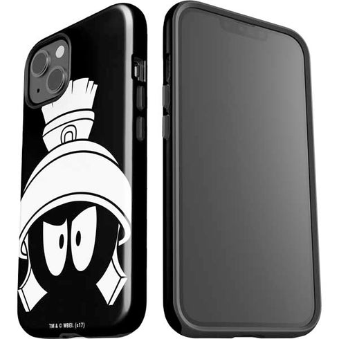 Looney Tunes Marvin the Martian Black and White iPhone 15 Impact Case